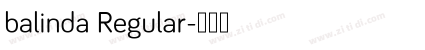 balinda Regular字体转换